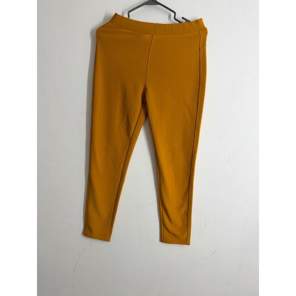 New Mix Mustard Yellow High Waisted Leggings XL Stretch Ankle Pants Ochre